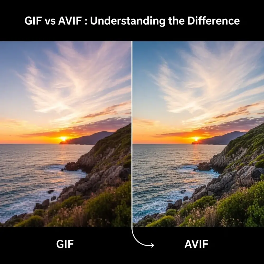 GIF vs AVIF — convert GIF to AVIF online free for better color quality and sharper image output